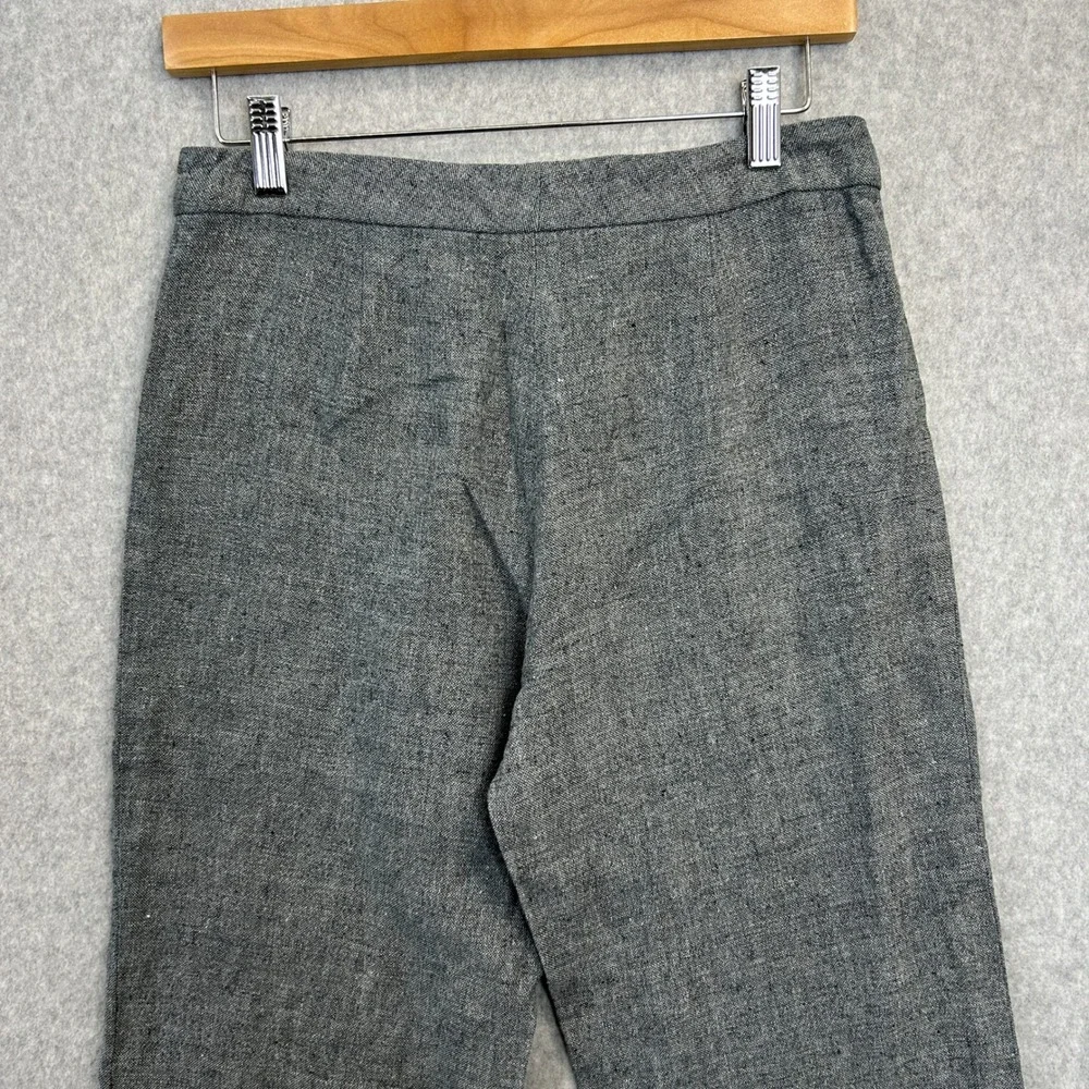 Michael Kors Size 6 Trousers Gray 100% Linen Wide Leg Pants Office Professional